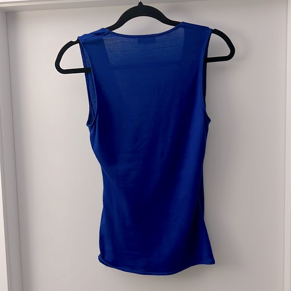 Wilfred Royal Blue Top. Sleeveless, Deep V. - Picture 3 of 4